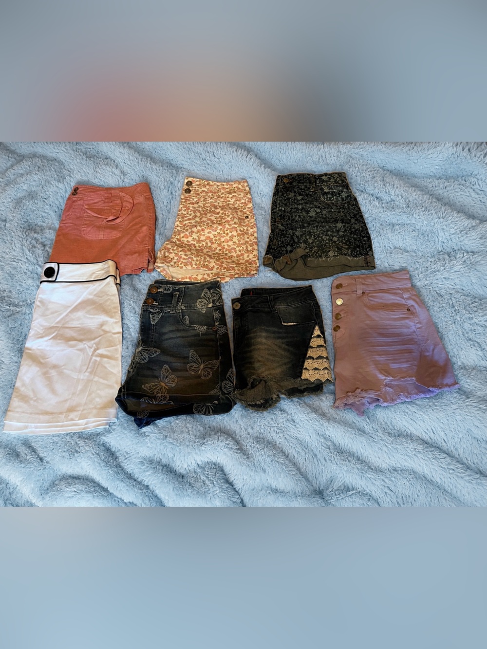 Size 9/10 shorts and skirts.